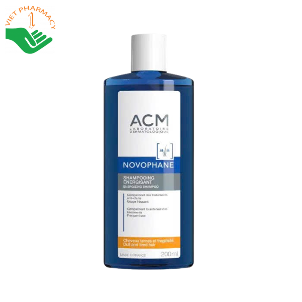 Dầu gội làm sạch và dưỡng tóc khỏe mạnh ACM Novophane Energizing Shampoo